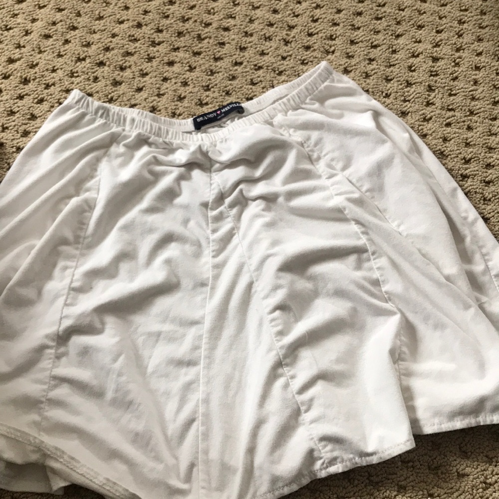 Brandy Melville white velvet skirt